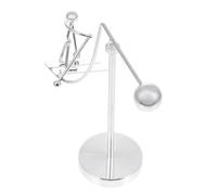 Toyvian Perpetual Motion Skiing Man Balance Ball Desk Ornament Kinetic Art Swinging Desktop Decor Stress Relief Educational Physics for Home Office