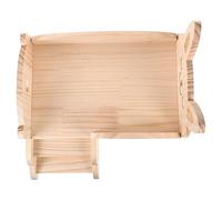 Toyvian Pet Bed for Guinea Pigs Hamsters Wooden Stairs Play Surface Natural Wood Safe Sturdy Structure