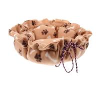 Toyvian Pet Cartoon Bed Comfortable Washable Indoor Dog and Cat Bed Soft Material Design for Small Dogs and Cats Versatile Sleeping Space for Pets Cozy Pumpkin Style Milk Paw Print