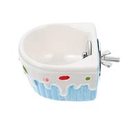 Toyvian PET Feeding Bowl for Rabbits Squirrels and Hamsters Ceramic Hanging Bowl Anti-Tip Design Small Animal Food Storage Container