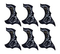 Toyvian Pet Pick Guard Shield Set with Hummingbird Pattern 6pcs Easy Installation and Scratch-resistant Surface, Comma Shape Protector for 40/41 Inch Acoustic Guitar for Folk Guitar