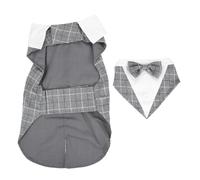 Toyvian Pet Tuxedo Suit for Dogs Comfortable Polyester Material with Decorative Buttons Stylish Gentleman Dog Attire for Weddings and New Year's Eve