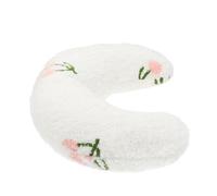 Toyvian Pet U-shaped Neck Support Pillow for Dogs and Cats, White Comfortable Sleeping Cushion, Portable Cat and Puppy Nap Cushion for Deep Rest and Neck Protection
