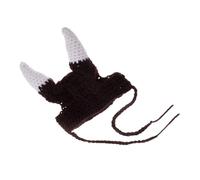 Toyvian Pet Viking Horn Hat for Dogs and Cats Crochet Knitted Cap for Christmas Birthday and Cosplay Parties Soft Costume Accessory for Adorable Pets