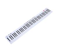Toyvian Piano Keyboard Practice Sticker 88 Keys 1:1 Scale Music Notation Chart with Simplified Notes, English Pitch and Sharp/flat Indicators, Black and White for Beginner Keyboard Learning