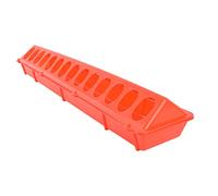 Toyvian Pigeon Feeding Trough Large Red Bird Feeder for Pigeons Chickens and Birds Durable Easy to Clean Feeding Groove for Home Use