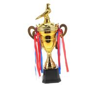 Toyvian Pigeon Trophy Medal Gold Finish Award Trophy for Sports Tournaments Elegant Crown Top Design Durable Metal Construction Peaceful Dove Motif for Soccer and Volleyball Competitions