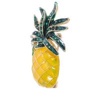Toyvian Pineapple Brooch Pin for Women Summer Alloy Lapel Accessory with Fresh Oil-Dripping Effect, Elegant Fruit Jewelry for Clothing and Bags