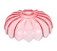 Toyvian Pink Glass Lamp Shade with Pumpkin Shape, Frosted Surface, Quick Installation Replacement Shade for Bedside or Corridor, Scandinavian and Japanese Style Decorative Light Fixture