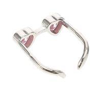 Toyvian Pink Heart Shaped Zinc Alloy Adjustable Eyeglasses Ring for Couples, Creative Open Design Fashion Statement Stackable Finger Ring, Stylish Cute Jewelry for Women