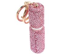 Toyvian Pink Rhinestone Mini Spray Dispenser Perfume Bottle with Leakproof Design and Keychain, Portable Travel Pump Bottle for Fragrance Storage, Stylish Luxury Appearance