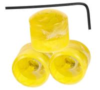 Toyvian Plastic and Metal Volume Tone Dome Guitar Knobs with Wrench for Electric Bass and Other Instruments, Easy Installation and Sturdy Yellow Potentiometer Replacement Control Knobs