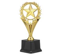 Toyvian Plastic Award Trophies: Golden Prize Award Prop For Art Music And Dance Contests - Lightweight Plastic Material For Boys And Girls Winner