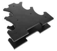 Toyvian Plastic Dumbbell Rack 3-tier Multi-layer Compact Weight Storage Stand Black Floor Bracket for Workout Accessory Prevent Dumbbell Rolling Home Gym