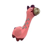 Toyvian Plastic Microphone Toy Cartoon Giraffe Shape Wireless Wireless Audio Microphone Lightweight with 1800mah Battery Adorable Design Musical Enlightenment Singing Toy for Children