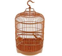 Toyvian Plastic round Bird Cage for Parakeet Cockatiel Budgie with Hanging Hook, 25cm Small Pet Bird Keeping Cage for Indoor Use