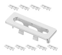 Toyvian Plastic Sink Overflow Caps Practical Drain Covers 10pcs with Bright and Smooth Silver Surface for Bathroom Sink and Wash Basin Kitchen and Bath Accessories