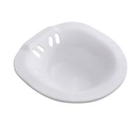Toyvian Plastic Sitz Bath Basin for Toilet Seat Postpartum Care Ergonomic Wide Edges Non-Slip Design with Hanging for Space Saving and Comfortable Women Private Parts Wash