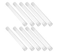 Toyvian Plastic Thermometer Case 10pcs See Through 15x150mm PP Round Tube with Easy Identification for Travel and Clinic Use