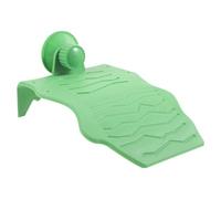 Toyvian Plastic Turtle Resting Platform Reptile Tank Accessories with Suction Cup Green Safe Non-deformable Basking Stand for Fish Tank Decoration