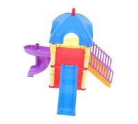 Toyvian Playground Model: Play Area Kids Facility Kids Slide Toy Playground Building Scenery Layout Diy Slide Model for Dollhouse Sand Table Accessories Home Ornament