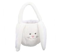 Toyvian Plush Bunny Basket for Easter Decor Cute Easter Hunt Baskets Bunny Headband for Boys and Girls