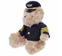 Toyvian Plush Pilot Bear Doll for Soft Stuffed Animal with Pilot Outfit for Encourages Creativity Bear Figurine for Playtime and Decoration