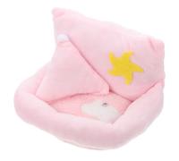 Toyvian Plush Small PET Sleeping Bed Warm Hideout for Winter Room | Pink Plush Nest, Safe Cosy Rest Spot, Suitable for Chinchillas and Spiders Indoors