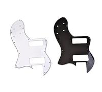 Toyvian Ply Pvc Guitar Pickguard Scratch Plate Heat-resistant Scratch Black White Black Fits Mexico Reissue Ri Style Deluxe Guitar