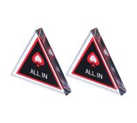 Toyvian Poker Dealer Buttons Convenient for Carrying Heart Shaped 2pcs Double Layer Marker Construction Glass Material Spacesaving for Storage for Poker Tournaments