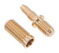 Toyvian Pool Cue Joint Screws Set with Brass Cylindrical Connectors for Billiard Cue Extension and Minimizes Air Resistance for Competitive Games and Long Practice Sessions