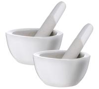 Toyvian Porcelain Grinding Bowl and Pestle 2Pcs Set Ceramic Mortar and Pestle Tools for Medicine and Spice Crushing Sturdy Kitchen Utensils for Laboratory and Home Use