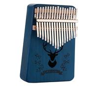 Toyvian Portable 17 Keys Wood Thumb Piano with Tone Changeable Feature Solid Wood Finger Piano for Music Lessons