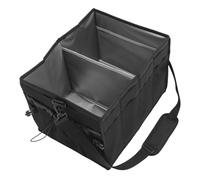 Toyvian Portable BBQ Tool Organizer Box with Folding Design Lightweight Outdoor Picnic Storage for Grill Accessories Utensils Condiments Plates and Cups Compact for Camping and Travel