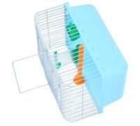 Toyvian Portable Bird Carrier for Lovebirds Spacious Travel Cage with Perch Food Dish Water Feeder Durable Design for Pets for Travel Daily Care Random Color