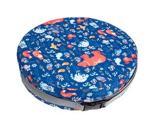 Toyvian Portable Booster Seat Cushion for Dining Table Round High Chair Pad with Detachable Polyester Cover and Non-Slip High-Density Sponge Thick Lightweight Kitchen Chair Cushion for