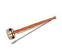 Toyvian Portable Buddhist Copper Yin Qing with Wooden Handle, Small Meditation Percussion Instrument for Temple Rituals and Spiritual Practice