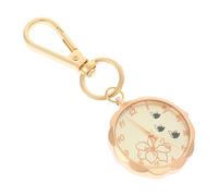 Toyvian Portable Button and Glass Display Material Alloy Battery Included Pocket Watch Keychain with Precise Time for Nurses Suitable Workers and Everyday Use