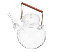 Toyvian Portable Copper Handle Tea Kettle Lightweight Glass Teapot for Home Use Suitable for Induction Hob and Easy to Carry