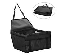 Toyvian Portable Dog Car Carrier Seat with Belt Black Pet Travel Bag for Safe and Comfortable Journeys