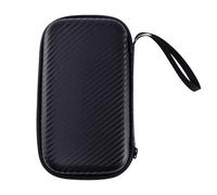 Toyvian Portable Eva Shockproof Protective Storage Carrying Case for Thermometers with Zipper and Lanyard, Compact Organizer Bag Suitable for Travel and Home Use, Black 7.09x4.33x1.69in