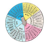 Toyvian Portable Feeling Wheel Badge Durable Alloy Emotion Wheel Pin Lightweight Compact Mental Health Emotions Badge for Therapy and Daily Use