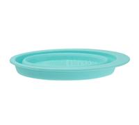 Toyvian Portable Foldable Silicone Makeup Brush Cleaning Mat Green Brush Scrubbing Pad Efficient Cleaning Tool for Beauty and Makeup
