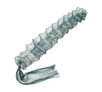 Toyvian Portable Folded Fishing Keep Net for Shrimps and Crawfish Multi Layer Nylon Mesh and Iron Frame, Quick Setup and Easy Removal, Collapsible Fishing Basket for Outdoor River Use
