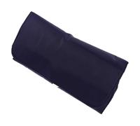 Toyvian Portable Folding Makeup Brush Bag Dark Navy Multifunctional Cosmetics Rolling Storage Case with Organized Sections for Brushes and Jewelry Travel-Friendly Makeup Organizer Pouch