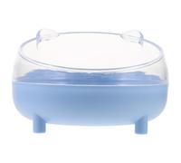 Toyvian Portable Hamster Sand Bath Box with Lid and Fine Craft Design, Half-close Plastic Small Pet Bath Tub for Convenient Cleaning at Home or Outdoor Travel Random Color