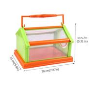 Toyvian Portable Insect Observation Cage with Magnifier Box for Outdoor DIY Bug Catcher Container Breathable Plastic Magnifying Viewer Suitable for Tiny Bugs and Nature Exploration