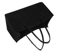 Toyvian Portable Large Felt Firewood Storage Bag Pouch Black Foldable Log Sack for Camping Garden Tools Picnic and Household Organizer