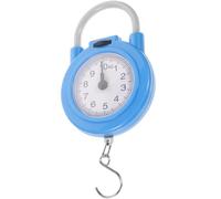 Toyvian Portable Mechanical Hanging Scale with High-accuracy Spring Dial Compact Lightweight Handheld Bag and Fruit Weighing Tool for Travel Luggage Kitchen and Home Use Blue