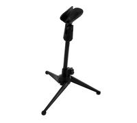 Toyvian Portable Microphone Clip Stand Tabletop Mic Holder for Podcast Desktop Microphone Support for Live Singing